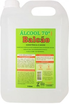 Álcool Líquido Etílico - Luar Magico - Bactericida - 70% - 5L