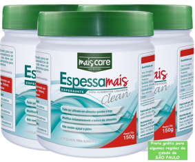 Espessante - Mais Care - Espessa Mais Clean 150g para Alimentos Líquidos - O Translucido - Kit 3 un.