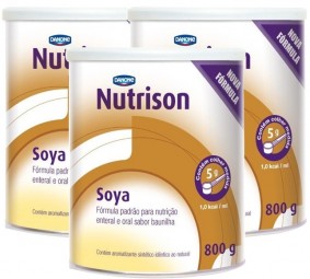 Dieta Enteral - Danone - Nutrison Soya - 800g - Kit 3 Unidades