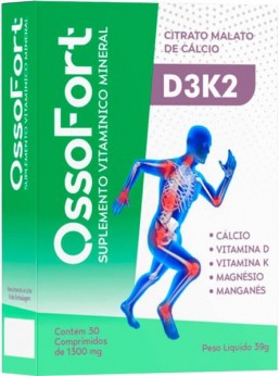 Suplemento Alimentar - BPB - OssoFort - Cálcio em Vitamina D - 30 comprimidos