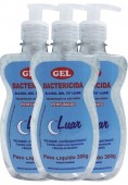 Kit - Álcool Gel - Luar Química - Bactericida 70% - 300g - 3 unidades