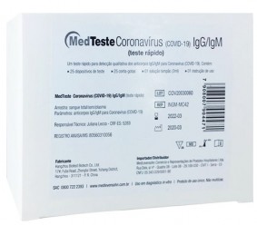Teste Rápido - MedLevensohn - Coronavírus (Covid-19)  - 25 unidades